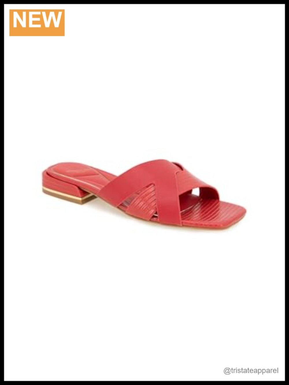 Kenneth Cole New York Women's Issa Flat Slide Sandal Faux Leather